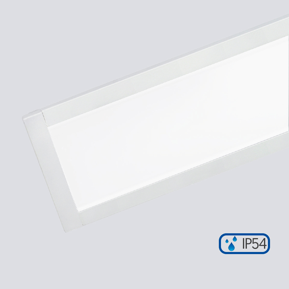 [LNEIA14D39ABS] LINE E IP54 LED Dali &gt;90º Ice Difusser 3000K Mattes Schwarz 140 cm / 28W