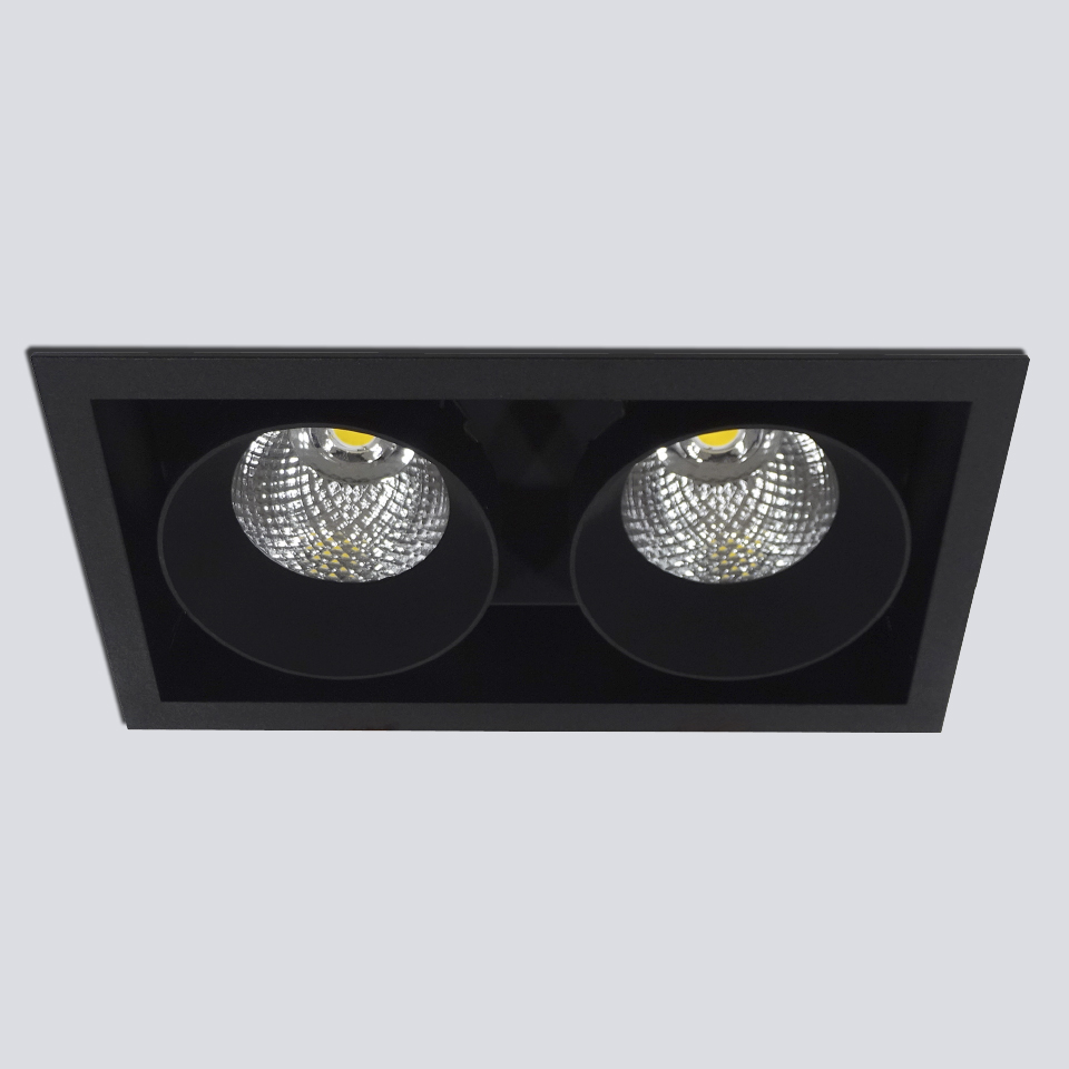 [RB22A20F25BBS] RINGO BOX 2.2 LED PUSH 50º Clear Diffuser 2700K Nero satinato ≈ 17W / &gt;2500 lm