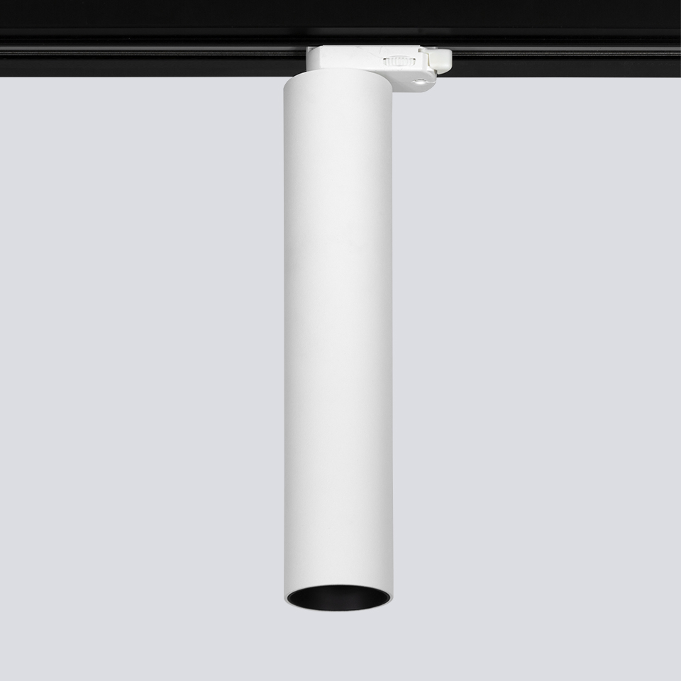 [TBT5A55D23BPB] TRACK TUBE 55 LED Dali 36º Diffuseur transparent 2700K Brillant polished + Noir Ø55 / ≈ 12W / &gt;1300 lm