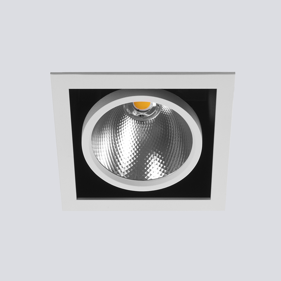 [CR91A20N25BBS] CARDAN 90.1 LED No Dimmable 50º Clear Diffuser 2700K Nero satinato ≈ 17W / &gt;2500 lm