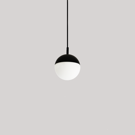 [TBP6A04D29ABS] TINY BALO PENDANT 60 48V LED Dali &gt;90º Diffusseur Ice 2700K Noir Satiné 4W