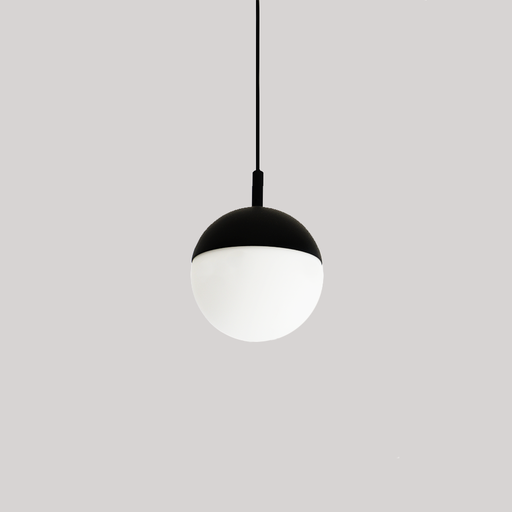 [TBP9A04D29ABS] TINY BALO PENDANT 90 48V LED Dali &gt;90º Diffusseur Ice 2700K Noir Satiné 4W